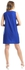 eezeey Self Patterned Sleeveless Short Dress - Blue