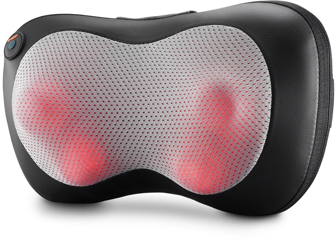 Pureheal Pillow Massager Deep Kneading Shiatsu Massage Heating Function Soothes Aching Muscles - Black