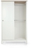 مجموعة مهد وخزانة أدراج/طاولة تغيير وخزانة ملابس هارويل وفرشة بزنبركات داخلية منفردة بلون أبيض- 4 قطع