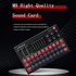 M9 Sound Card External USB Audio Interface Sound Card For Streaming