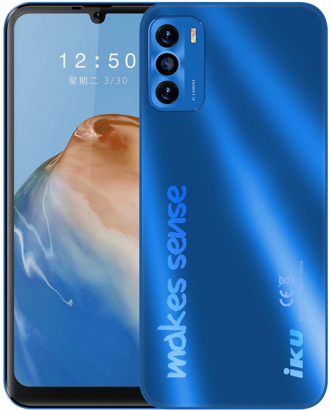 IKU X8 - 6.8-inch 64GB/4GB Dual SIM 4G Smartphone - Blue