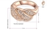 18k Rose Gold Plated Ring with Austrian crystals Size 6