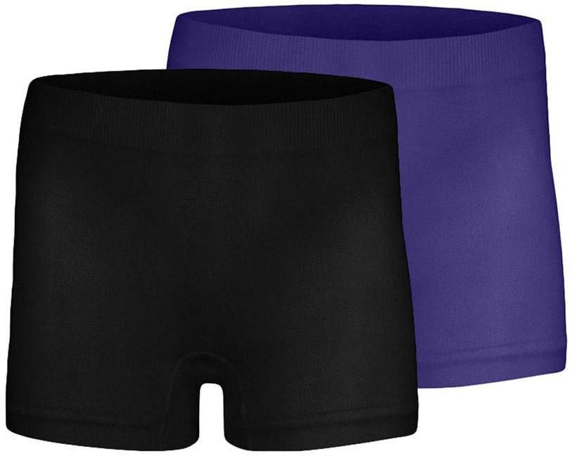 Silvy Set Of 2 Casual Shorts For Girls - Black Purple, 4 - 6 Years