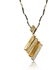 Generic Rectangle Rhinestone 18K Gold Plated Pendant Necklace - Gold