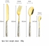 24pcs Mable gold kitchen cutrly set with stand.6pcs table spoons,6pcs forks,6pcs tea spoons and 6pcs butter knifes