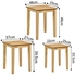 جولدفان مجموعة طاولات قهوة من خشب البلوط من نيست اوف تيبلز، مجموعة من 3 طاولات جانبية صغيرة لغرفة المعيشة، طبيعي