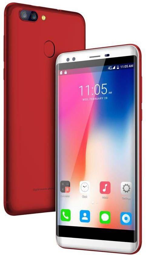 Attila F5S Smartphone, 32GB Storage , 5.5 Inch Screen -Red