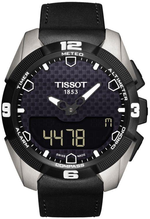 Tissot Black Leather Black dial Watch for Men's T0914204605100