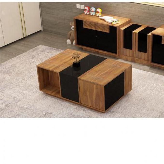 طاولة منزلية مودرن لون بني فى اسود مقاس 53×70×110 سم