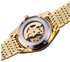 Louis Will 2015 New Fashion Men's Gold Belt Automatic Watch Full Steel Analog Watch ECS002625 (Black)