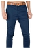 Generic Soft Khaki Men's Trouser Stretch Slim Fit Official Casual- Navy Blue+Free pair of socks