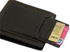 محفظة رجالية جلد أسود مع حامل بطاقات ائتمانية