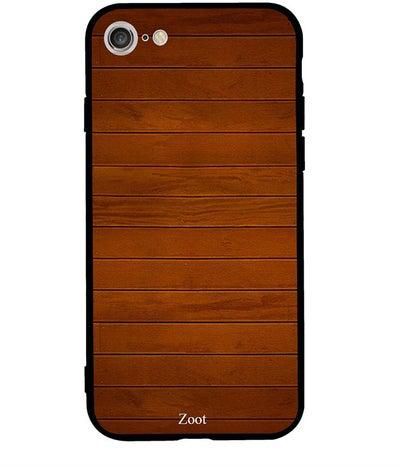 Skin Case Cover -for Apple iPhone 7 Pure Brown Wood Pattern Pure Brown Wood Pattern