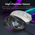 Redragon M601 Gaming Mouse RGB Backlit Wired Ergonomic 7 Button Programmable Mouse Macro Recording, Weight Tuning Set 7200 DPI for Windows PC (Black)