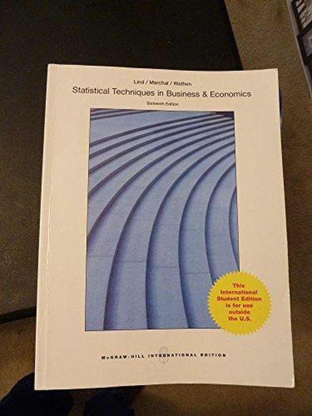 Mcgraw Hill Statistical Techniques in Business and Economics International Edition Ed 16
