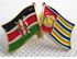 Fashion Kenya - Garissa Double Flag Lapel Pin