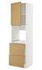 METOD / MAXIMERA خزانة عالية لفرن مع د., أبيض/Voxtorp رمادي غامق, ‎60x60x220 سم‏ - IKEA
