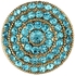 Crunchy Fashion - Aqua Blue Crystal Ring (Aqua Blue) -  CFR0266