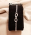 RA accessories Infinity Bracelet - Silver-Stainless Chain