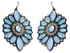 Glitz 142 Dangle Earring For Women-Light Blue Chrome