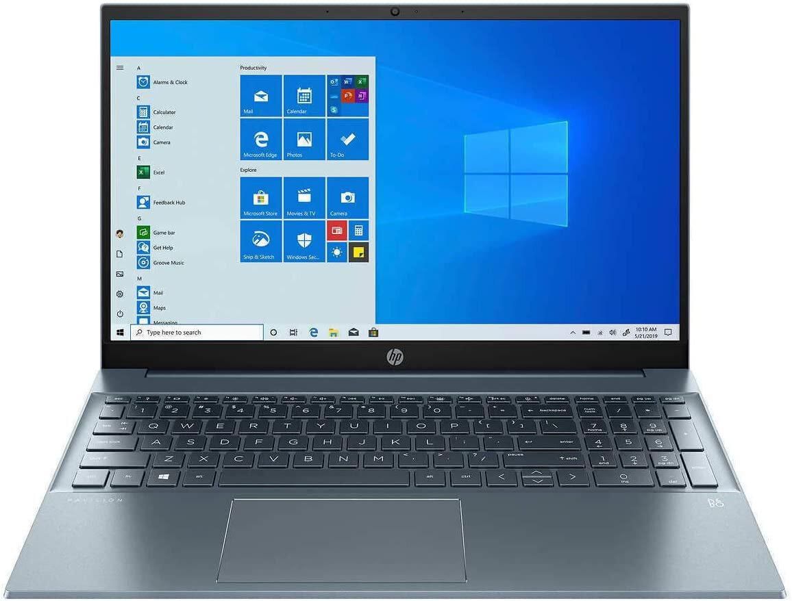 HP Pavilion Laptop 15-EG0073, Touchscreen 15.6&quot; FHD, 11th Gen Intel Core i7, 8GB RAM, 256GB SSD, Intel Iris Xe Graphics, Windows 10, EN-AR Keyboard, Fog Blue