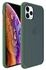 Slim Fit Silicone Cover With Soft Edges For Apple IPhone 11 Pro Max - Light Green / Orange Buttons