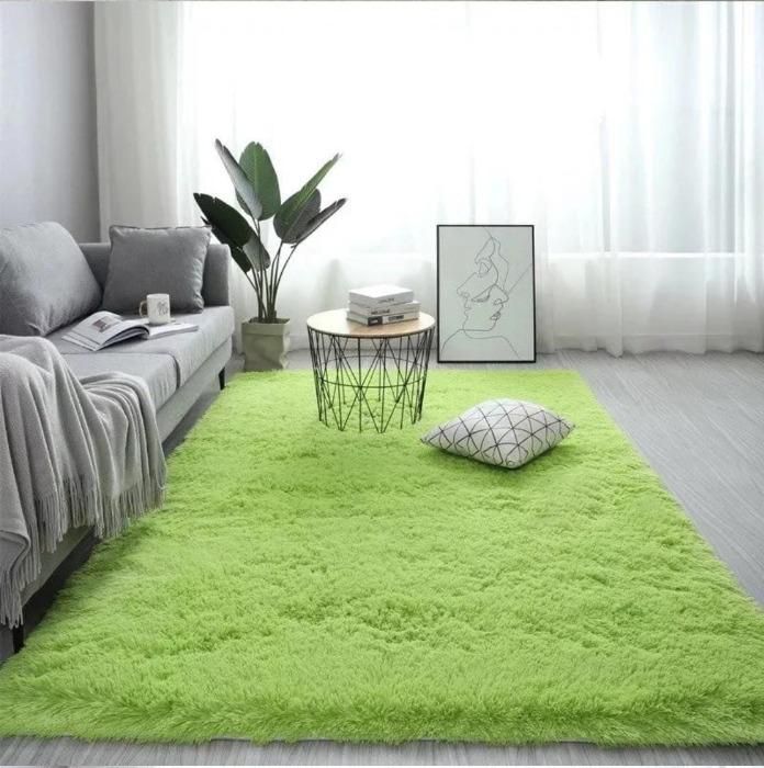 Bedside Fluffy Carpet-GREEN