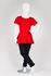 Basicxx Short Sleeve Peplum Top for Girls 13-14 Years Red