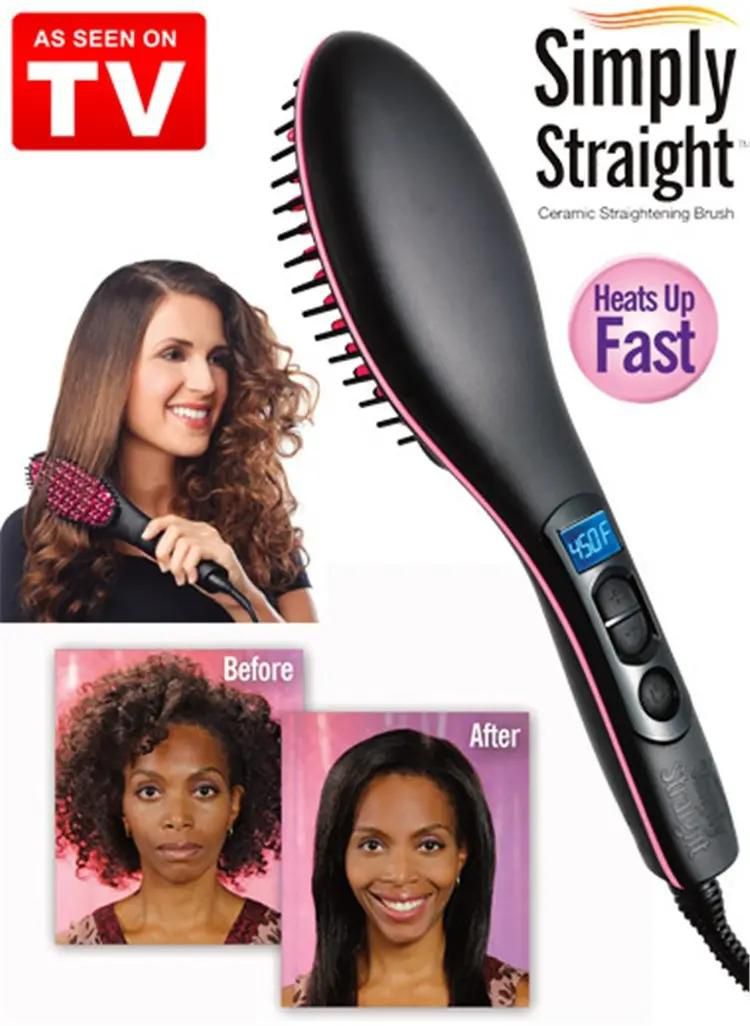Straight Hair Straightener Comb Digital Electric Straightening Hair Dryer  Brush price from kilimall in Kenya - Yaoota!