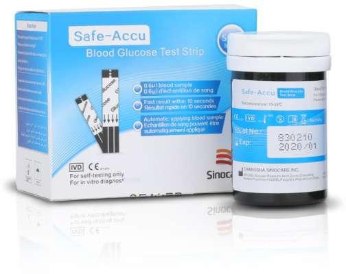Sinocare Safe Accu Blood Glucose Test Strips