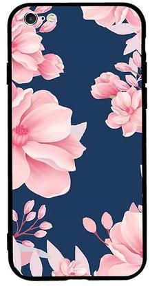 Skin Case Cover -for Apple iPhone 6s Plus Light Pink Flowers with Blue Background Light Pink Flowers with Blue Background