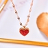 Aiwanto Heart Pendant Necklace Red Heart Necklace Gift