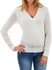 Be Positive Pbw01501 Pullover For Women-Off White, Medium
