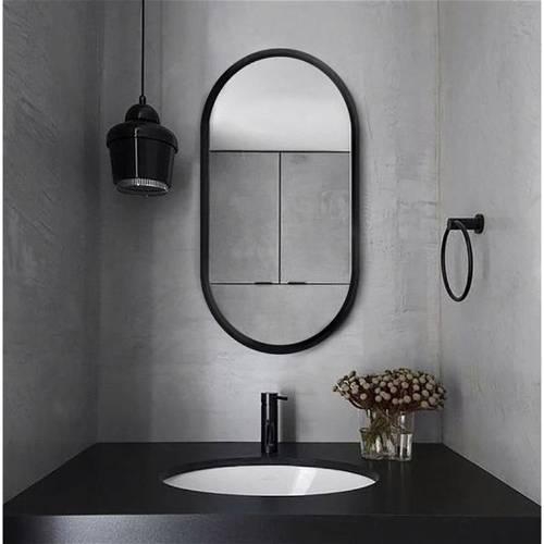 Oval Mirror, 45 cm, Black - ZH19M