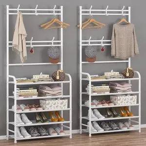 5 Layers Multi Functional Clothes Shoes Hat Rack Storage The innovative design of the product means that you can no longer only place shoes, but also hang clothes, bags, umbrellas,