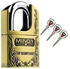 Mindy Secure Mindy Padlock Size - Large 70mm- Goldish Brown- Made of Steel