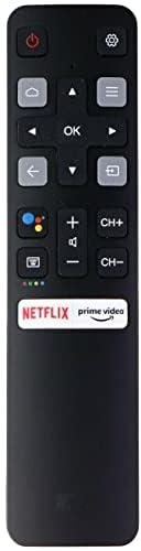 New RC802V Replacement Remote Compatible with TCL Android TV with Prime Video, Netflix Hotkeys Without Voice Function