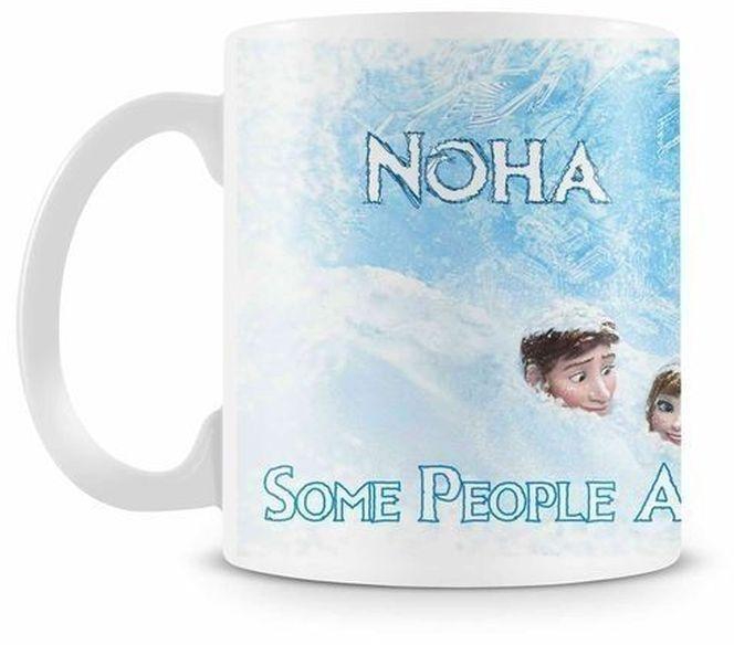 Mug With Frozen Design And The Name Of Noha