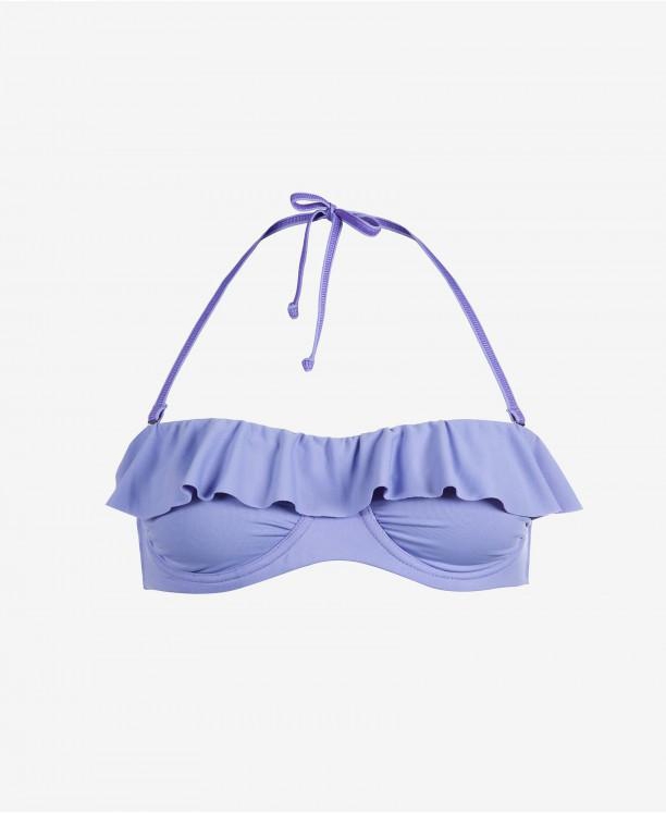 Lavender Shore Bandeau Bikini Top