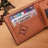 Pidengbao Leather Wallet Pockets Credit Card Purse Holder Brown Color