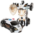 Car Inertial Transformer Robots Toy - White And Black Door