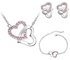 Austrian Crystal Elements Double Heart Pendant Necklace (SF0003PSCR)