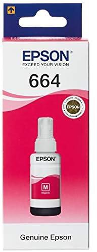 Epson T6643 EcoTank Ink Bottle, Magenta Ink for Printer Refill, 70ml