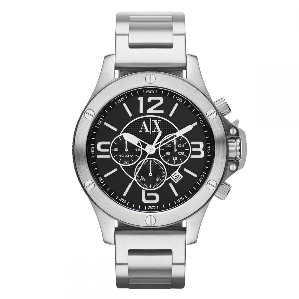 Armani Exchange Men's Black Dial Stainless Steel Band Watch - AX1501