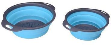 2-Piece Two-layer Fruit And Vegetable Drain Basket Blue