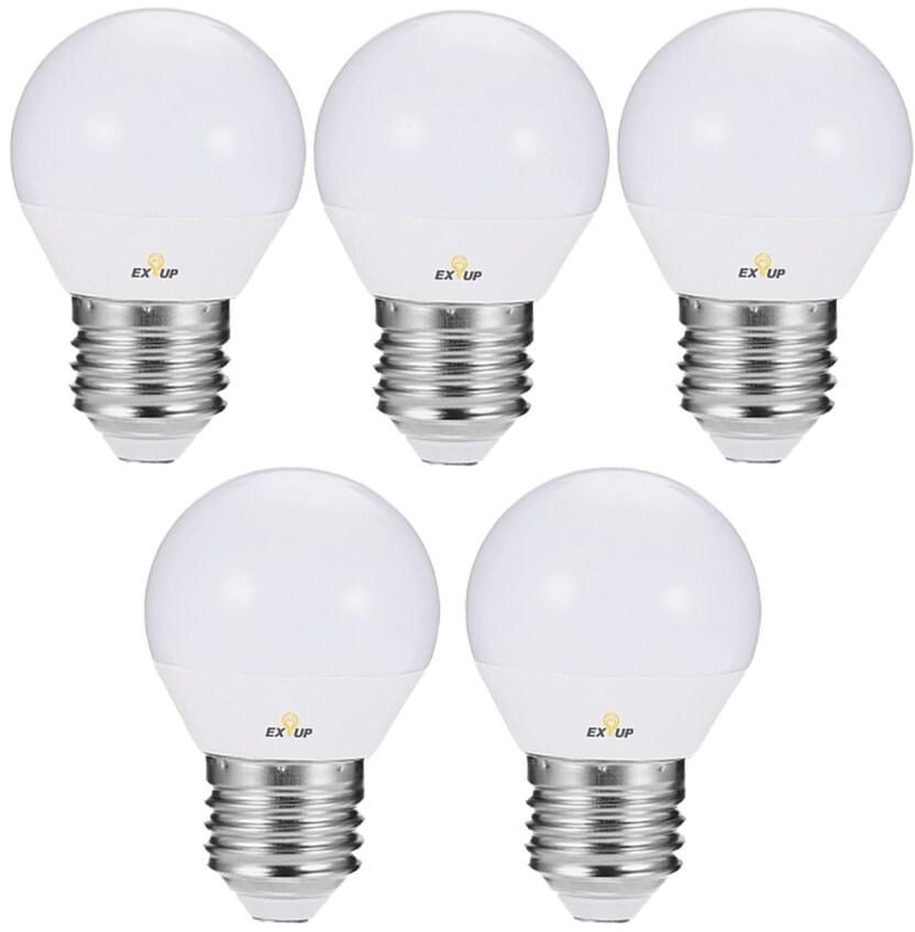Generic-220-240V LED Light Bulbs 7W E27 LED Spotlight Bulb Lamp Globe Light Bulbs Frosted LED Filament Indoor Bulb for Ceiling Lighting White 5Pcs