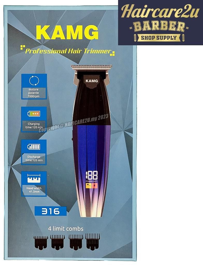 KAMG 316 Professional Barber Salon Cordless Hair Trimmer (Violet)