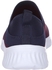 Leomil Knitted Pull Tab Elastic Back Contrast Sole Slip-on Sneakers for Boys - Navy & Red, 39