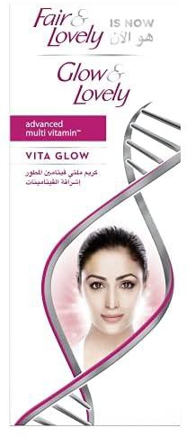 Glow & Lovely Formerly Fair & Lovely Face Cream With Vitaglow, Advanced Multi Vitamin For Glowing Skin, 80G, White