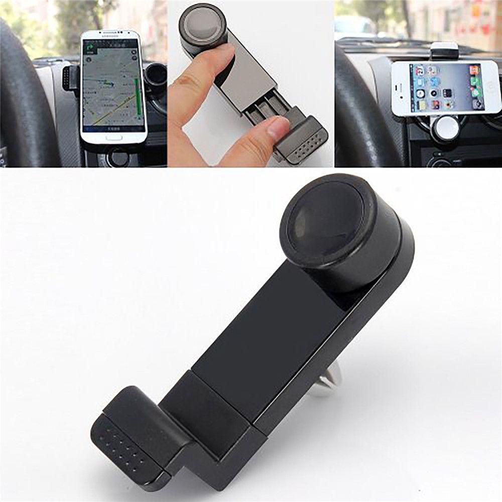 Universal Adjustable Car Air Vent Mount Mobile Phone PDA GPS Cradle Holder Stand - Black